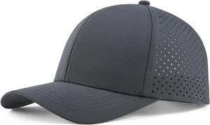 Gorra de béisbol de secado rápido para hombre, gorra Snapback con borde curvo y Bola de malla cortada con láser - Product Image 3