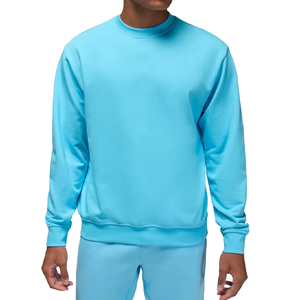 2026 nueva sudadera deportiva transpirable de manga larga azul cielo para hombre, venta al por mayor personalizada, estampado informal, tejido de punto de retazos de invierno - Product Image 1