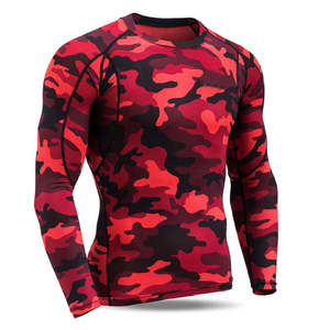 2026 High Quality <b>Long</b> <b>Sleeve</b> Men <b>Swimming</b> Surfing Rash Guard Black Red Compression <b>Tops</b> Wholesales Men Shirt MMA Rashguard - Product Image 3