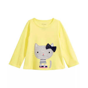 T-shirt con stampa di gatti per bambina First Impressions, gialla, taglia 18 mesi - Product Image 1