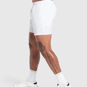 Pantalones Cortos Deportivos para Hombre, Estilo Urbano, 90% Poliéster, 10% Elastano, Compresión de 5 Pulgadas, Ecológicos, Transpirables, de Secado Rápido, para Gimnasio, Color Sólido - Product Image 3