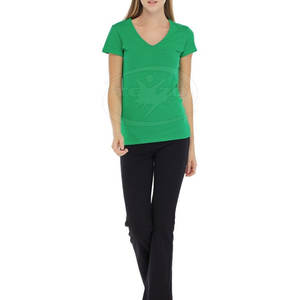 Camiseta de algodón para mujer de último diseño 2025, ropa informal de buena calidad para tela de lona de verano - Product Image 4