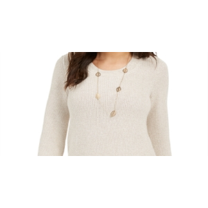 Cardigan da Donna Style Co con Cuciture Miste, Colore Avena, Taglie XS-Petite-XL, Maglia Traspirante con Bottoni Frontali per Autunno/Inverno - Product Image 2