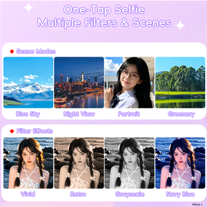 กล้องดิจิตอลพกพา OEM Ultra HD 5K 80MP ซูมได้สูงสุด 18 เท่า สำหรับ Vlog พร้อมฟิลเตอร์ปรับสภาพแวดล้อม รองรับ SD Card เหมาะสำหรับนักเรียน ของขวัญบริษัท - Product Image 2