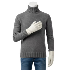 Gants en nylon et acrylique de longueur poignet, tissu chaud, doux et extensible, ajustement confortable pour les sports d'hiver en plein air et l'usage quotidien - Product Image 3