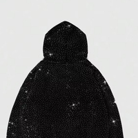 Sweat-shirts pour hommes de haute qualité, sur mesure, brodés, avec strass, en coton molletonné, respirants, pour l'hiver, grandes tailles