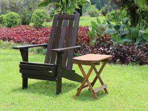 เก้าอี้ Adirondack ที่ทันสมัยในการออกแบบให้พับได้ทำจากไม้กันน้ำสำหรับใช้กลางแจ้ง - Product Image 5