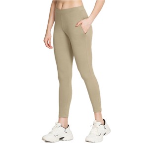 100% coton Legging Yoga Gym femmes pantalon taille haute poche doux élastique taille haute femme vêtements athlétique Leggings Logo personnalisé - Product Image 6