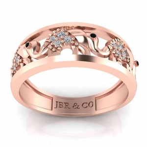 Bague de mariage en argent sterling 925 avec diamant rond plaqué or rose fait à la main pour femme au meilleur prix - Product Image 2