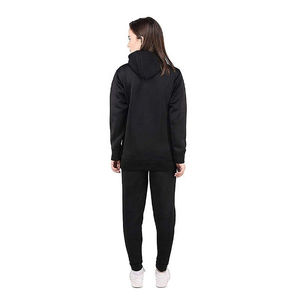 Ensemble de survêtement pour femmes grande taille en deux pièces, logo personnalisé, 100% coton, antibactérien, élégant, épaules tombantes - Product Image 4
