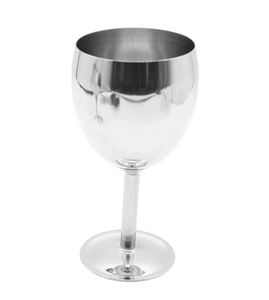 Verre à vin Divris DR-2202 en acier inoxydable, rond, moderne, incassable, écologique, 201-300 ml, pour gobelets de fête - Product Image 1