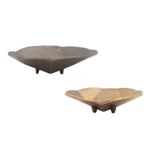 Juego de 2 cuencos decorativos dorados, elegante centro de mesa de metal texturizado, cuenco para servir para mesa de comedor, sala de estar, decoración del hogar - Product Image 6