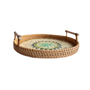 Plateau Décoratif En Rotin Forme Pas Cher En Gros Qualité Fabriqué À La Main Vintage Type De Service 4 Fait Vietnam Cenvinex RT04 Personnalisé - Product Image 3