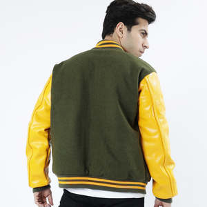 Factory Manufacturer Low Price Winter Fashion Varsity <b>Jackets</b> Warm Winter Lightweight Leather Sleeve <b>Men</b> Varsity <b>Jackets</b> - Product Image 2