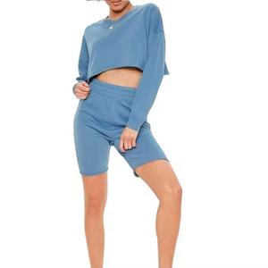 Ropa deportiva para mujer Gimnasio Fitness Set Entrenamiento sin costuras Ropa para correr Top corto de manga larga y yoga - Product Image 4