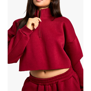 100% coton nouveau vêtements de rue survêtement femmes 2025 hiver élégant vêtements de sport femmes ensembles 100% coton deux pièces ensembles - Product Image 6