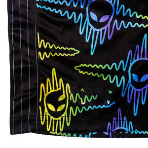 Wholesale Men's High Street Single <b>Layer</b> Mesh Shorts Front Sublimation Printed 100% Polyester Custom Eco-Friendly Breathable - Product Image 5