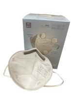 Masques faciaux jetables en tissu non tissé certifiés FFP3 NR, III PPE, CE, 5 couches, en coton blanc, avec clip nasal réglable