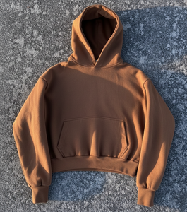 Custom Winter Oversized Solid Hoodie 100% Cotton Heavyweight 450gsm Fleece Vintage <b>Y2K</b> Zipper-Up Breathable <b>Streetwear</b> Men - Product Image 6