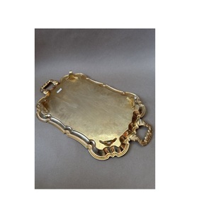 Traditional Brass Serving Tray Featuring Intricate Patterns Suitable For Cultural Ceremonies And Decorative Display - Product Image 3