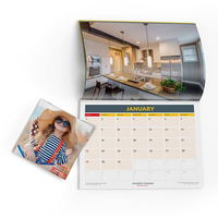 Calendrier couleur personnalisé 12 planificateur mensuel calendrier mural impression pour la maison et le bureau