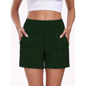 Women's High Waist Breathable Athletic Shorts with Phone Pocket <b>Tummy</b> <b>Control</b> Belt Decoration for Yoga Running Fitness Biking - Product Image 2