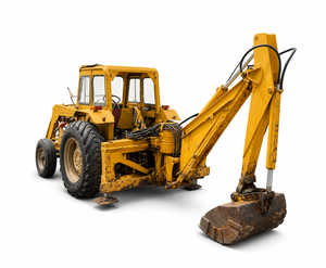 Chargeuse-pelleteuse JCB 4x4, tracteur à roues jaunes, équipement de construction multifonctionnel - Product Image 4
