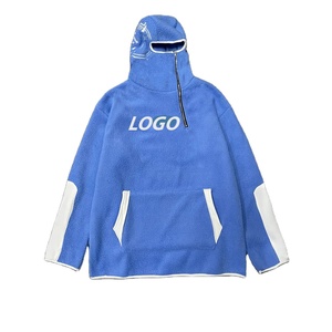 Pasamontañas de Forro Polar Grueso Personalizado para Invierno, Estilo Vintage, Color Sólido, Sudadera con Capucha Térmica, 100% Algodón Transpirable - Product Image 1