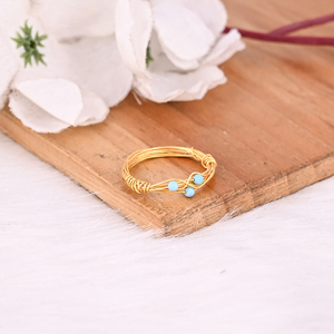 Turquoise Gemstone Solid 925 Sterling Silver <b>Yellow</b> Gold Plated Women Handmade Designer Ring Jewelry Unique Gift For Her - Product Image 5