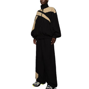 Vente en gros Ensemble veste courte coupe-vent 2 pièces Cargo zippé en nylon polyester Streetwear Veste coupe-vent robuste personnalisée - Product Image 3