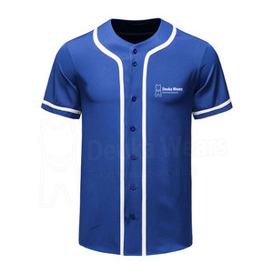 Maillots de baseball pour jeunes à boutons, 100 % polyester, séchage rapide, anti-humidité, faible MOQ, personnalisables avec nom et numéro imprimés - Product Image 2