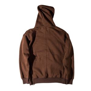Men's Oversized Chocolate <b>Brown</b> Hoodie Heavyweight Embroidered Blank Plain Design <b>Tie</b> Dye Digital Printing Winter Comfort - Product Image 3