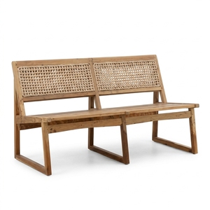 Our Modern Furniture Aswattha Visionary Solid Wood <b>Dining</b> <b>Chair</b> Woven Rattan Backrest Wooden Side <b>Chair</b> For Kitchen Setup Art - Product Image 1