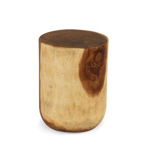 Table d'appoint extérieure en bois de Suar finition naturelle pour jardin café-restaurant plage parc hôtel extérieur - Product Image 1