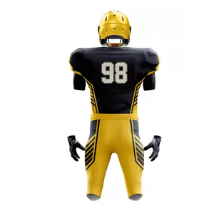 Uniformes de football américain de haute qualité 100% polyester à manches courtes pour hommes, grandes tailles, respirants, séchage rapide, couleur personnalisée, faible MOQ - Product Image 5