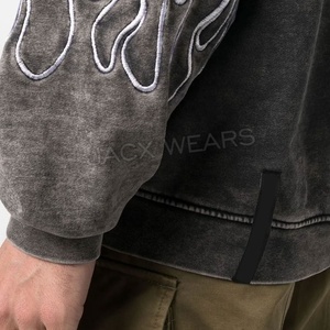 Sweats à capuche délavés surdimensionnés personnalisés 100% sweats à capuche en coton sweats à capuche délavés à la pierre - Product Image 6