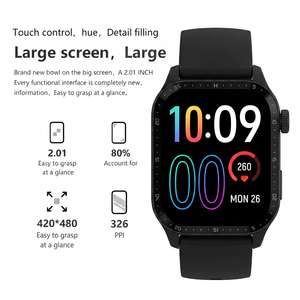 นาฬิกาอัจฉริยะ J Style หน้าจอ OLED สี่เหลี่ยมขนาด 1.91 นิ้ว วัดอัตราการเต้นของหัวใจ ความดันโลหิต เครื่องติดตามการออกกำลังกาย นาฬิกาสปอร์ตสำหรับทุกเพศ กันน้ำระดับ IP68 - Product Image 4