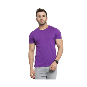 <b>Top</b> Quality Purple Color <b>Mens</b> <b>Polo</b> Round <b>Neck</b> T Shirt Cotton Blend Casual Office Wear Stylish Comfortable Fit Solid Colors - Product Image 1