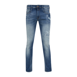 Jeans de Mezclilla para Hombre al por Mayor, Premium, Elásticos, Ajustados, de Tiro Medio, Azul Clásico, Estilo Urbano, Casuales, para Invierno y Primavera - Product Image 5