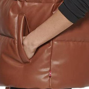 Meilleure vente Veste d'hiver personnalisée de haute qualité en coton respirable sans manches bouffantes pour femmes Vêtements en duvet Veste coupe-vent - Product Image 5