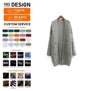 <span class=keywords><strong>Cardigan</strong></span> Invernale da <span class=keywords><strong>Donna</strong></span>, Lunghezza Regolare, Stile Casual e Comodo, con Tasche, Caldo e Confortevole, con Ricami - Product Image 1