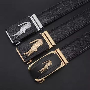 Mens Cow Hide <b>Leather</b> Belts Steel Buckle Waterproof Breathable High Quality Luxury OEM Customizable Custom Brand All Season - Product Image 6