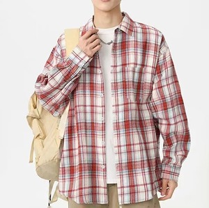 Camisa a cuadros de moda para hombre de primavera y otoño-Camisa cómoda de manga larga - Product Image 2