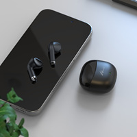 Digitome OEP-02 BT Earphone nirkabel hitam dengan In-Ear gaya dan mikrofon Tipe C earbud Headset Gaming