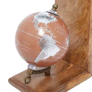 OEM Private Label Wood Bookends Trendy Contemporary Wooden <b>Book</b> End Holder for Home <b>Decor</b> Manufactured in India - Product Image 4