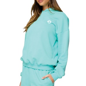 Sudaderas Lisas Personalizadas al por Mayor con MOQ Bajo para Mujer, Tejido Texturizado, Ropa Urbana, Personalización OEM, Marca Privada, Estilo Americano - Product Image 3