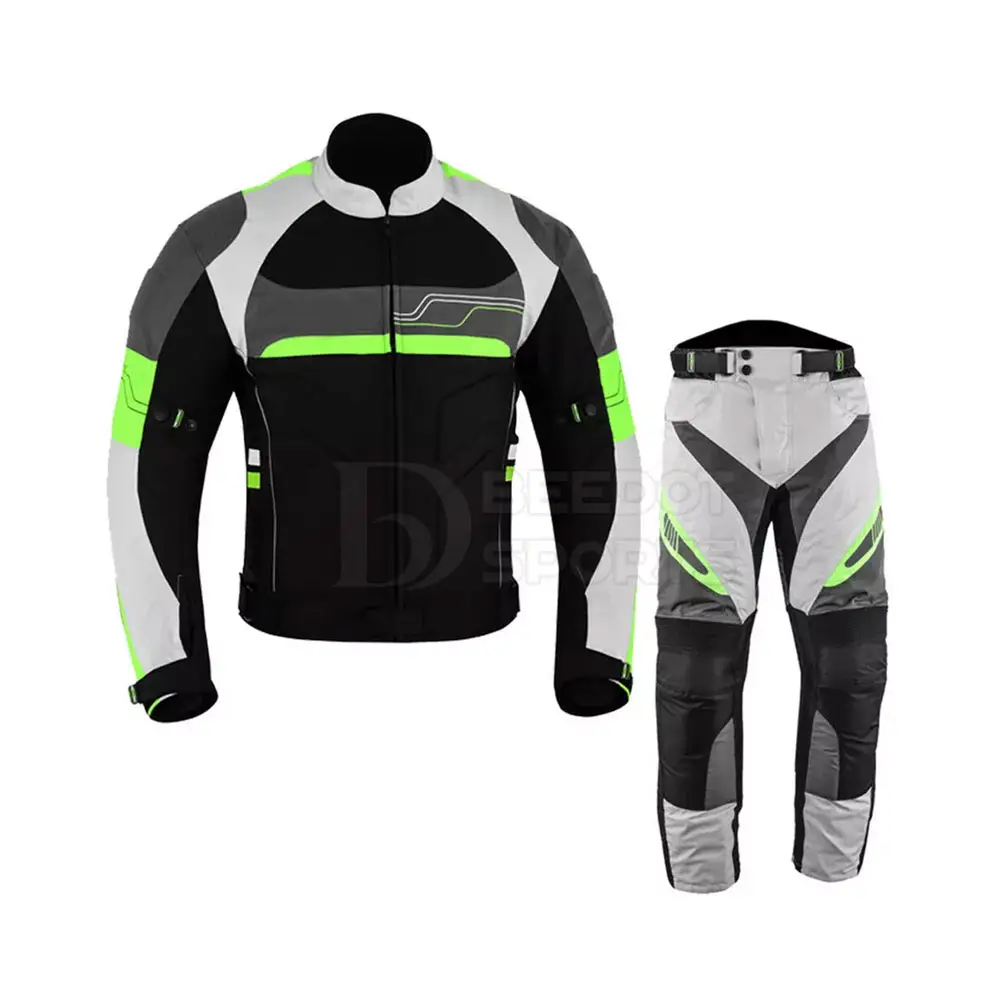 Yeni tasarım tekstil motosiklet takım elbise motosiklet ceket ve pantolon motosiklet yarış kıyafeti