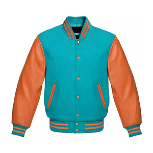 Veste de baseball universitaire unisexe, style varsity, printemps, formelle, broderie sur le devant, coupe ample, imperméable, pour étudiants de Chicago - Product Image 5