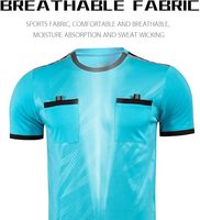 Uniforme d'arbitre de football unisexe, maillot professionnel à manches courtes, short assorti |   Kit d'arbitre professionnel, tissu en spandex/coton à séchage rapide