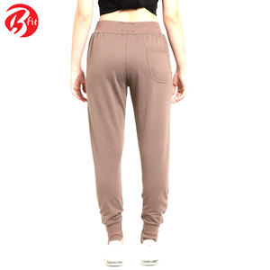 Tissu polaire en coton pour femmes Pantalons et pantalons pour femmes Taille réglable Slim Fit Fitness Training avec poche zippée - Product Image 5